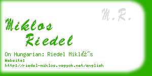 miklos riedel business card